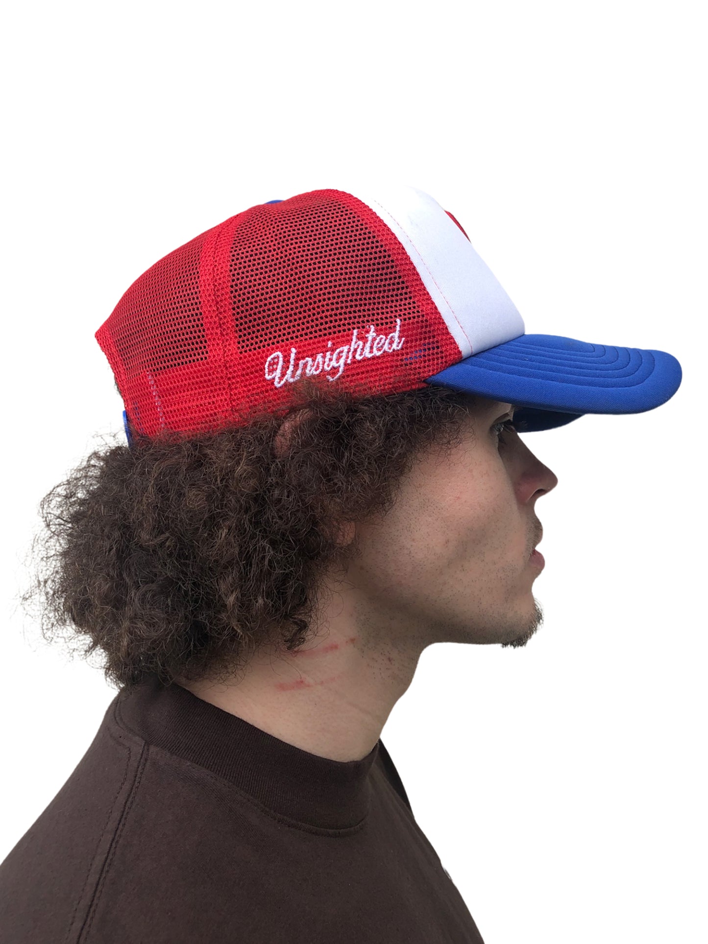 Red And Blue U Trucker